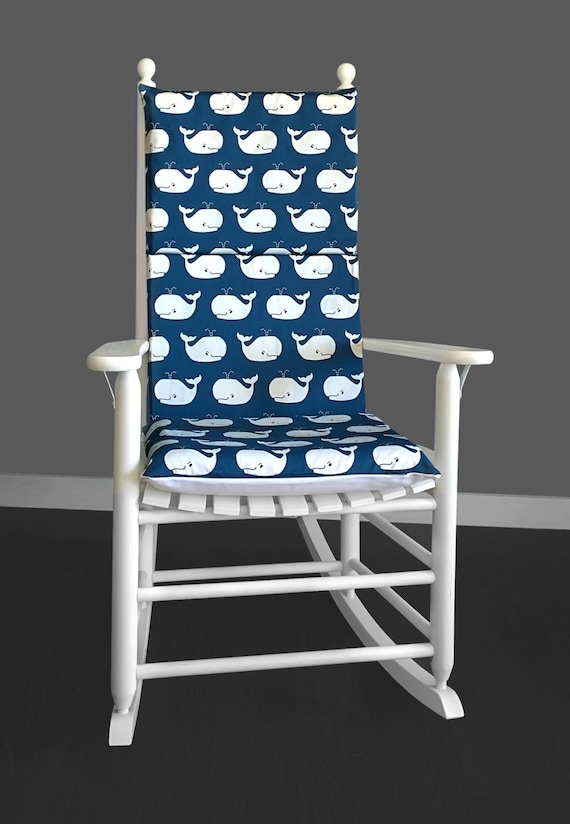 Kids Nursery Room Rocking Chair Cushion Cover Whales Rocking