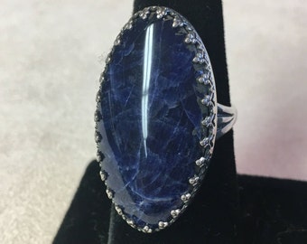 Sodalite and Sterling Silver Ring