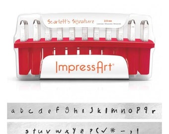 Metal Stamping Kit Impressart Kit Metal Stamps Scarletts Signature Lowercase Stamps Alphabet Stamps 2.5mm Letter Stamps + Bonus Stamps
