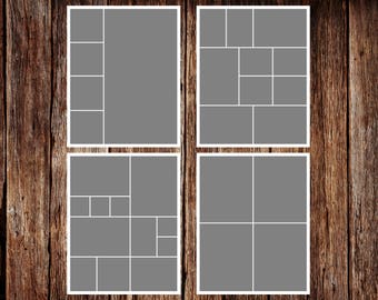 16 x 20 - Template Pack No.1 - INSTANT DOWNLOAD - Storyboard Template, Photo Collage Template