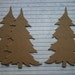 3 Tall Narrow Christmas tree bare chipboard die cuts diecuts