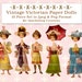 Victorian Paper Doll Vintage Ephemera Pngs and Collage Sheet Instant Download