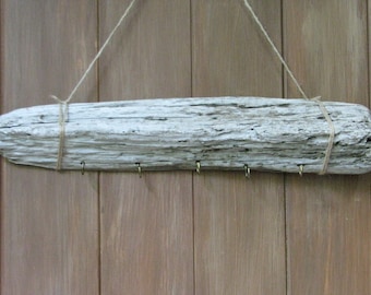 Driftwood necklace holder/ white washed/ jewelry display