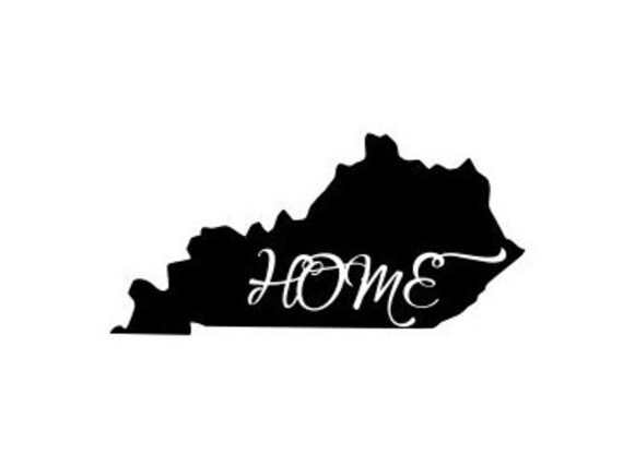 State of Kentucky HOME outline laptop cup decal SVG Digital