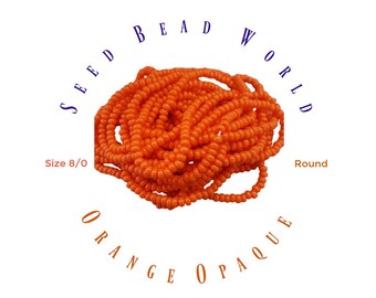 15% Off Orange Seed Bead Size 8 Seed Beads