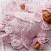 Cheryl's Crochet CC77 Newborn Dainty Matinee Dress, Bonnet and Booties Set PDF Download Crochet Pattern
