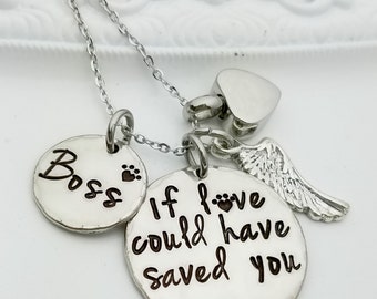 Pet Memorial Jewelry - Pet Cremation Necklace - Cremation Jewelry - Rainbow Bridge Necklace - In Memorial of Pet Necklace - Pet Loss