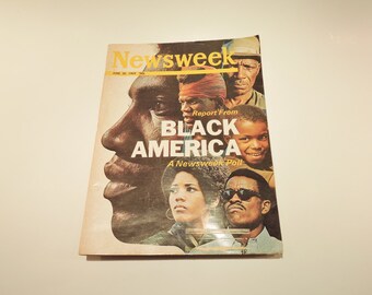 Newsweek Magazine, Vintage Paper, Vintage Magazine, 1969, Black America