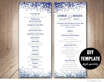 hand fan rustic vintage theme wedding program double sided