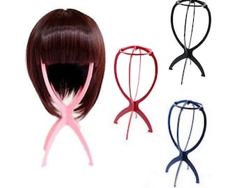 Plastic Wig Stand Portable for Lace Front Wig Hat Cap Crown Wigs Display Styling DIY Tool Displaying Showing Professional Stable Durable
