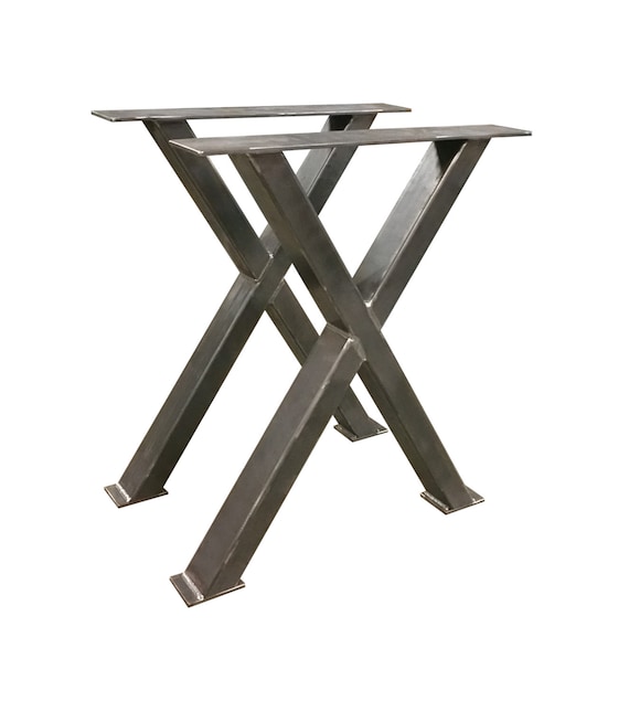 Metal X Table Legs Industrial Steel Base Office // Dining