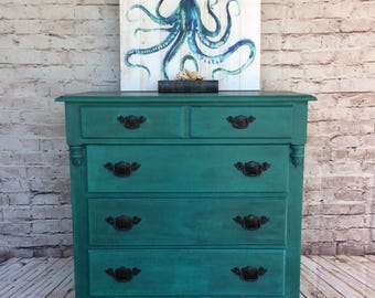 SOLD SOLD ** Hand painted Vintage Dresser