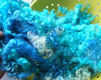 wool locks blues mini curls Teeswater 40g