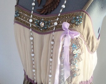 wedding dress, alternative wedding, boho wedding, beach wedding, boho clothing, beaded dress, wearable art, hand embellished