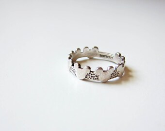1990s vintage sterling silver mickey mouse head silhouette ring 6.5