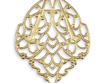 VIntaj Vogue 33x28mm Delicate Crest Filigree