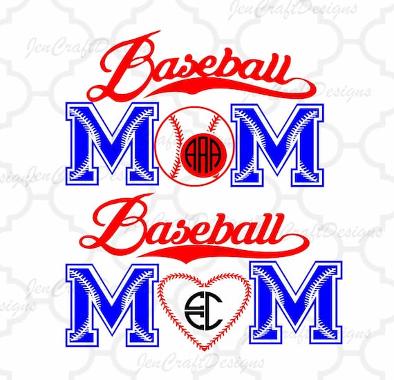 Download Baseball Mom SVG Design monogram Frame svg cut files stitches