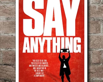 SAY ANYTHING Movie Quote Poster