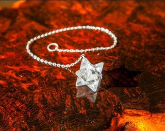 Crystal Merkaba Pendulum/ Merkaba Pendulum/ Merkaba Crystal/ Quartz Merkaba