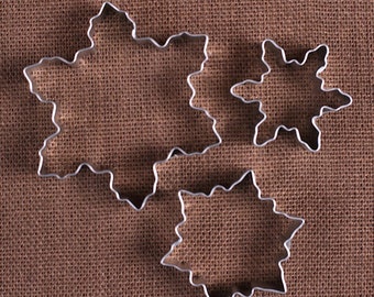 Snowflake Cookie Cutter Set, Christmas Cookie Cutters, Frozen Party Cookie Cutters, Holiday Cookie Cutters, Winter Cookie Cutters