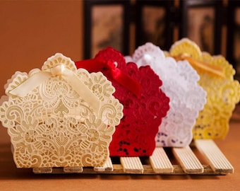 Lace Wedding Favor Boxes, Engagement Party Favors Box, Bomboniere Box, Laser Cut Wedding Favor Boxes, Laser Favor Boxes, Laser Cut Favor Box