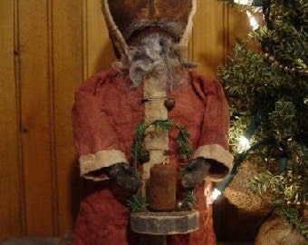 Primitive Christmas Folk Art Santa Doll E-Pattern Sweetpeas Primitives