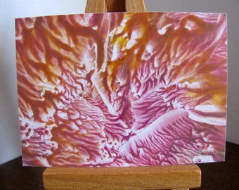 ACEO Star Burst Abstract Encaustic (Wax) Original Miniature Painting / Collectible Art / SFA (Small Format Art)