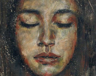 We Are Stardust, print of original acrylic portrait painting