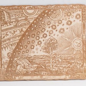 Flammarion engraving - laser woodcut version - Wall art Classic