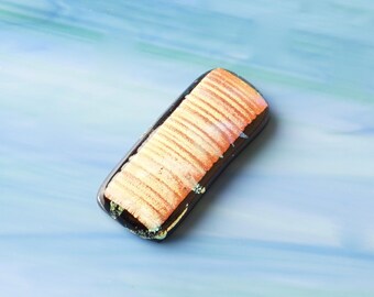 Dichroic Fused Glass Focal Cab Bead Pendant Necklace