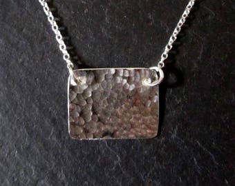 Landscape Hammered Sterling Silver Photo Locket.