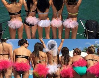 Free Bride Booty Veil Bachelorette Group Bikini Veils Discounted, Booty Veils, Custom Group Booty Veils must buy 3 or more for free bride