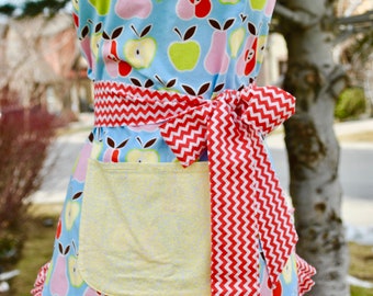 Women's Apples and Pears Reversible Apron