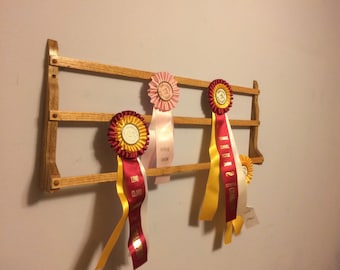 Horse Ribbon Display | Dog Ribbon Display | 4-H Ribbon Display | Deluxe Oak