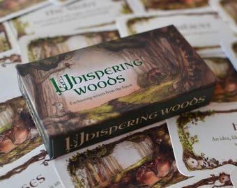 Whispering Woods Mini Inspiration Cards - simple oracle tarot deck - woodland forest animals nature inspiration