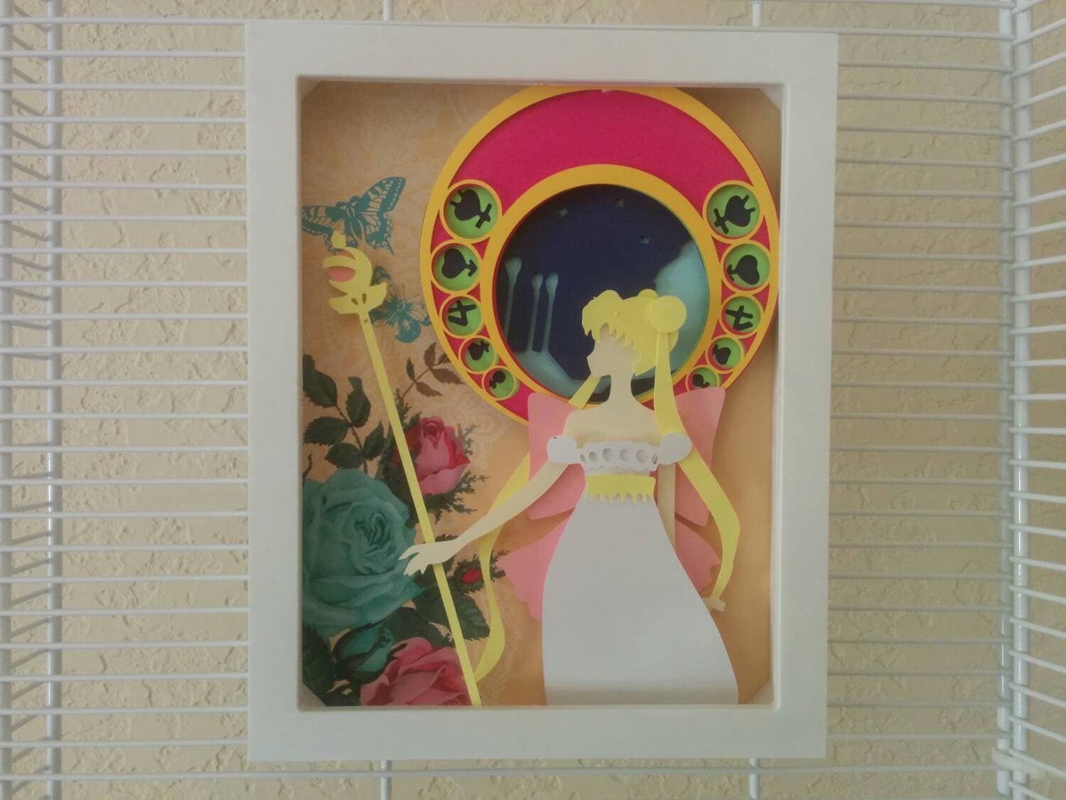 sailor moon serenity layered paper cut art piece