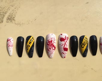 Long crime scene nails