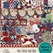 Red White and Blue ~Instant Download~ DIGITAL Scrapbook Kit