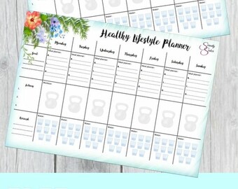 Healthy Lifestyle weekly planner
