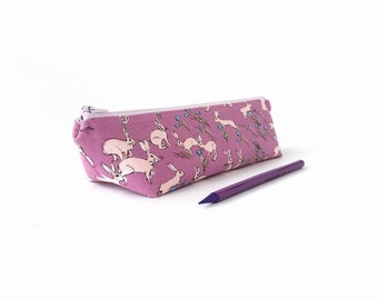 Bunny pencil case, Cute pencil case, Pencil bag, Rabbit pencil case, Pencil pouch, Cute school supplies, Pencil zipper pouch, Desk accessory