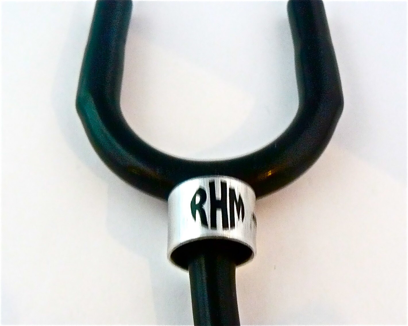 Stethoscope ID tag ringcuff Monogram initials EKG design