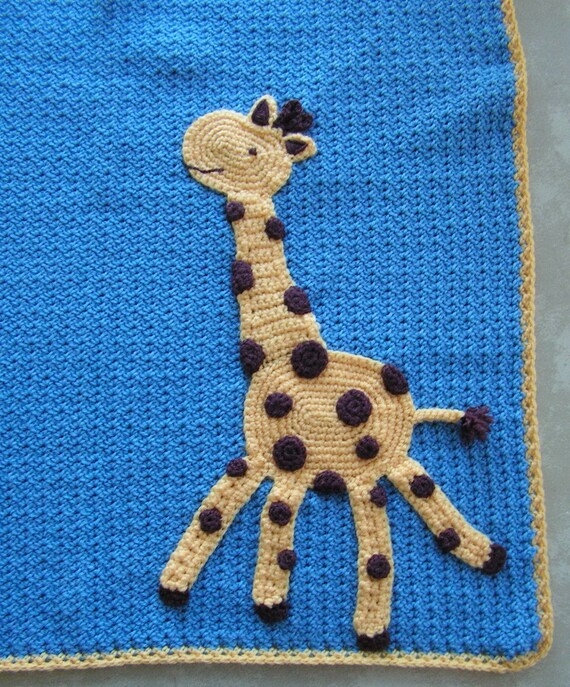 Items similar to Crocheted Giraffe Baby Blanket on Etsy