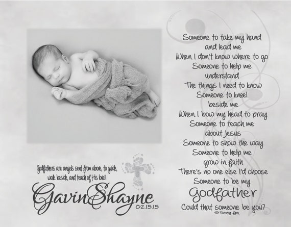 Will You Be My Godmother Godfather Godparents Personalized