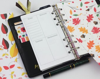 Planner Dividers Printable Tabbed Dividers Personal Size Autumn Planner Divider