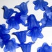 Hand Dyed Royal Blue Matte Lucite Trumpet Flowers 18mm (tf18mm1)