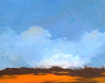 ACEO 1733 , Miniature art, oil painting, original, landscape, 100% charity donation, oil painting on Huile