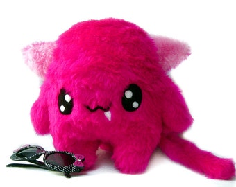 Big Fluse Kawaii Plush Cat Neon Pink