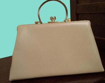 Vintage Gray Vinyl Purse