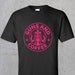 Guns and Coffee T-shirt (Flo pink print)