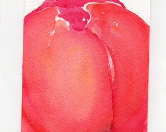 Peony Original Watercolor Painting, Flower Painting, Peony Wall Art, 4 x 6, peony decor SharonFosterArt floral watercolor flowers